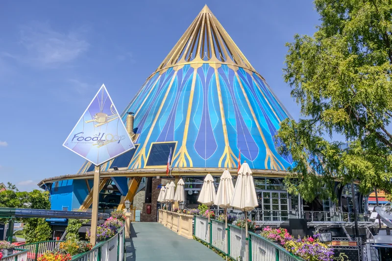 Bereich Luxemburg, Restaurant Food Loop Eingang im Europa-Park