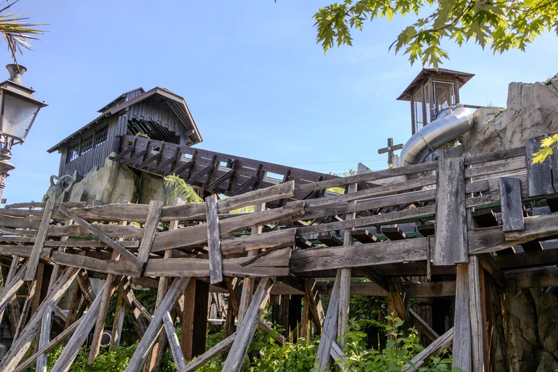 Österreich Wildwasserbahn, Ansicht aus Spanien im Europa-Park